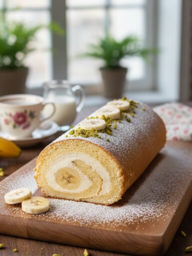 Ev Yapımı Muzlu Rulo Kek Tarifi