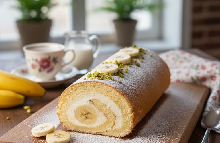 Ev Yapımı Muzlu Rulo Kek Tarifi